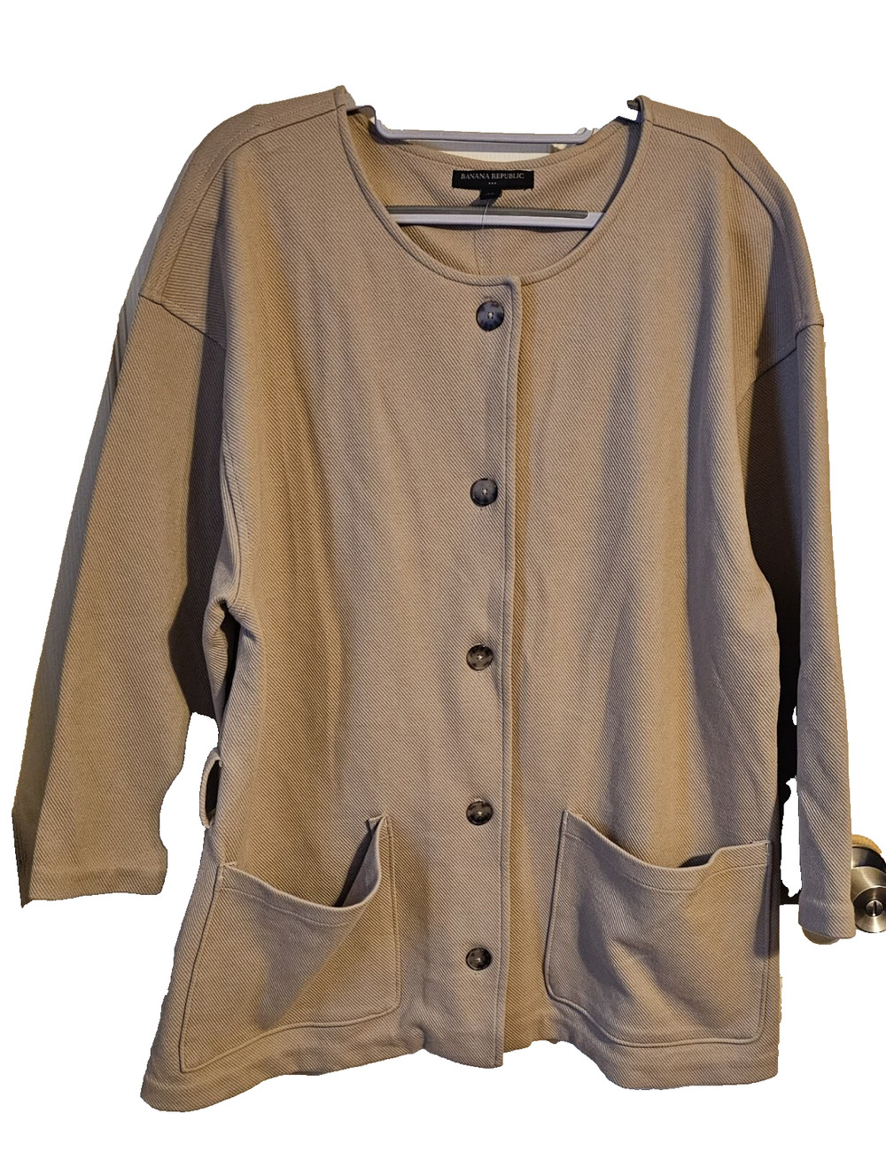 Banana Republic Button Front Cardigan Jacket Tan Women’s XL NWT